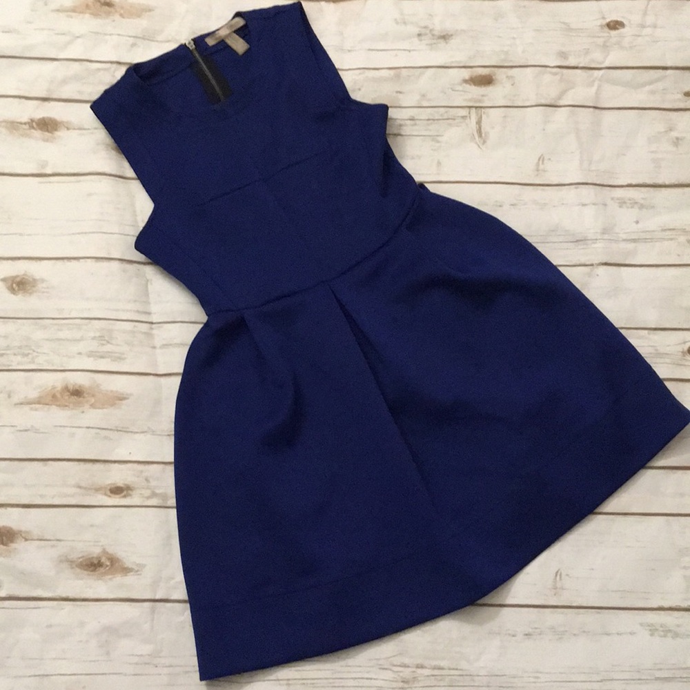 Blue Scuba Material Fashion Dress